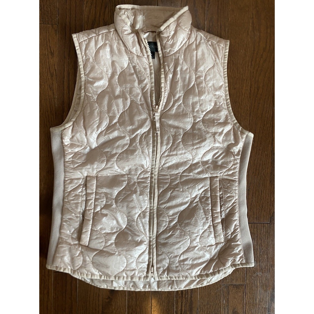 J Crew Pale Pink Quilted Puffer Vest‎ S